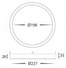 Auster Black Trim to Suit 18w LED Ceiling Oyster Light